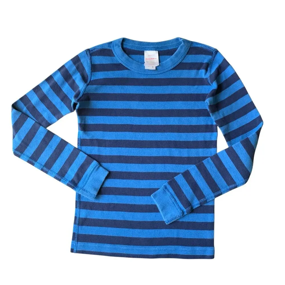 Hanna Andersson Blue Striped Pajamas (made in Peru)